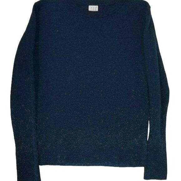 A New Day Women's Navy blue sweater pullover with metallic thread size S - Picture 3 of 9